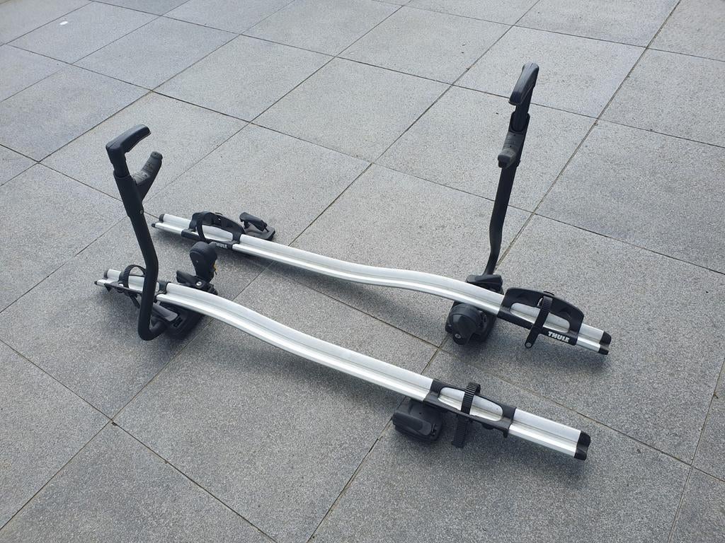 2x Thule fietsdrager met slot, dakdrager, voor op imperial, Auto diversen, Dakdragers, Ophalen