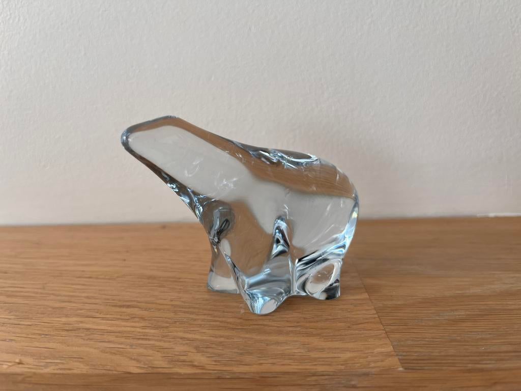 Glazen beeldje ijsbeer (Scandinavsich?), Ophalen of Verzenden, Gebruikt, Dier