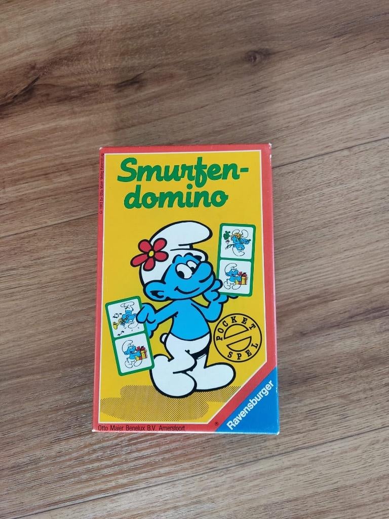 Smurfen domino – ravensburger leeftijd 4-8 speler 2-6, Ophalen of Verzenden, Gebruikt