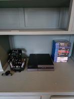 PS4 + 4 controllers + 17 games, Ophalen, Met 2 controllers, Original