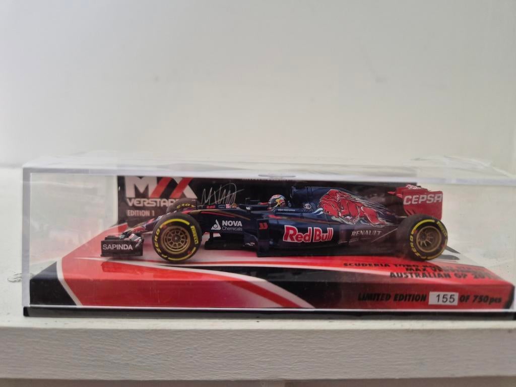 MAX VERSTAPPEN 1:43 TORO ROSSO STR10 EDITIE 1 AUSTRALIE 2015, Ophalen, Zo goed als nieuw, Auto, Overige merken