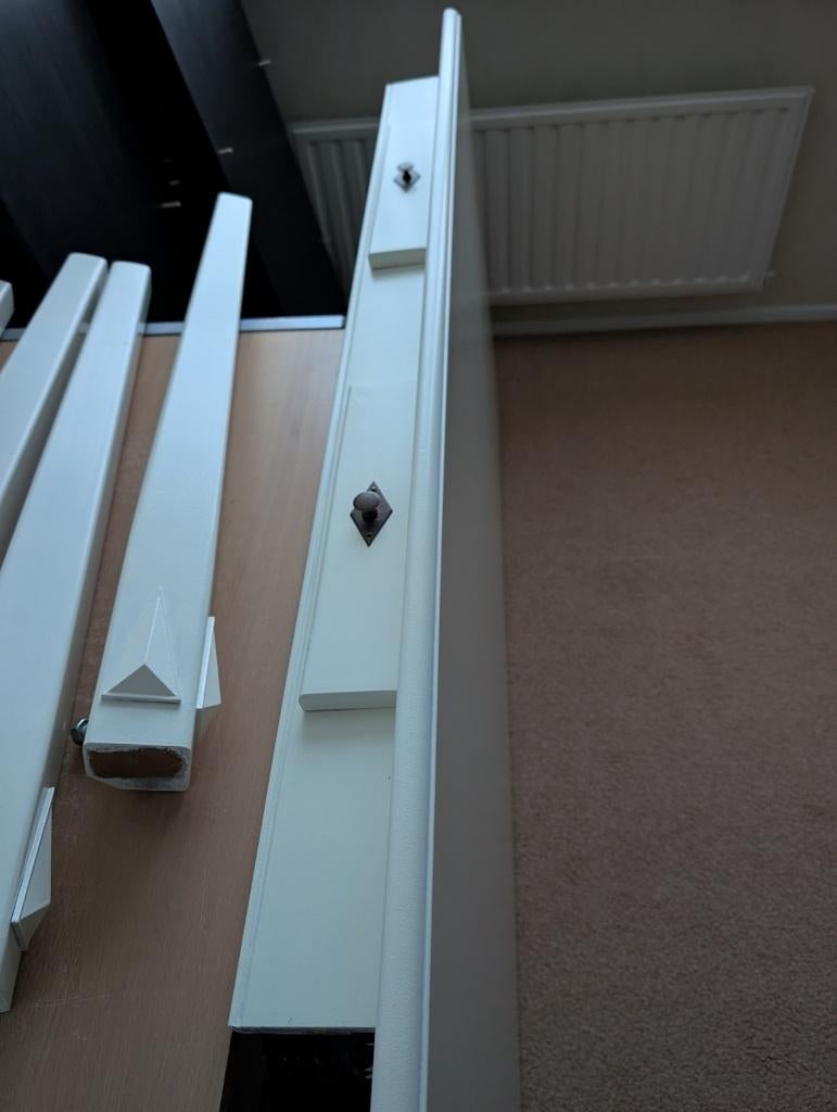 eiken wit gelakte eetkamer tafel, Ophalen, Gebruikt, Eikenhout, 50 tot 100 cm