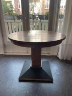 Art Deco ronde houten eettafel, Ophalen, Gebruikt, 50 tot 100 cm, Klassiek