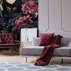 Fotobehang / Behang - Pioenrozen - Vintage Bloemen, Rood, Verzenden, Bloemen, Minder dan 10 m²