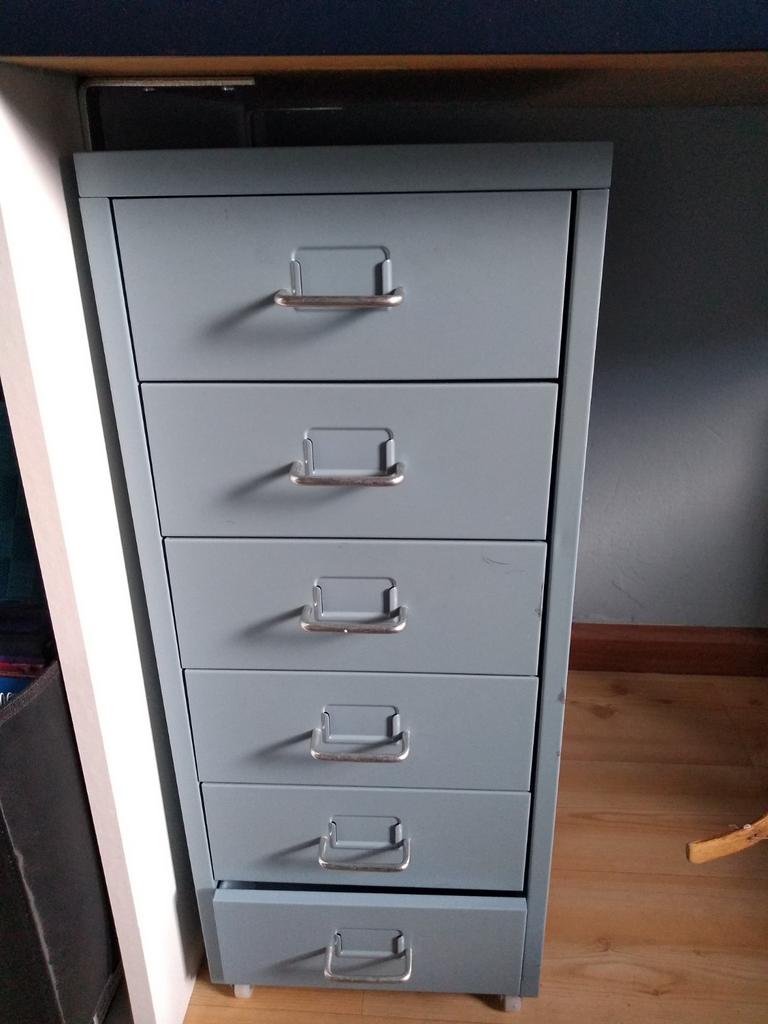 Ikea ladenkastje Helmer lichtblauw, Ophalen, Gebruikt, 5 laden of meer, 50 tot 100 cm