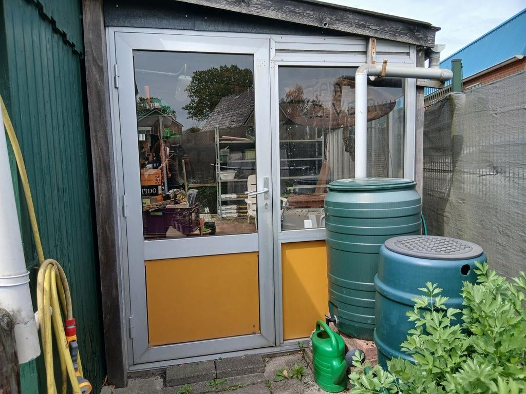 22 stuks Tuinkas Terras ramen + Terrasdeur paneel, Tuin en Terras, Tuinhuizen, Ophalen, Overige materialen, Gebruikt, 3 ramen of meer