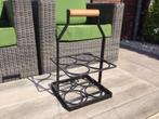 Vintage brocante smeedijzeren wijnrek 4 fl. z.g.a.n. KOOPJE, Huis en Inrichting, Woonaccessoires | Wijnrekken, Ophalen of Verzenden