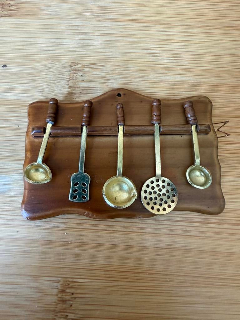 Lepelrek - 5.5x8.1cm - hout en metaal, Ophalen of Verzenden, Zo goed als nieuw, Poppenhuis