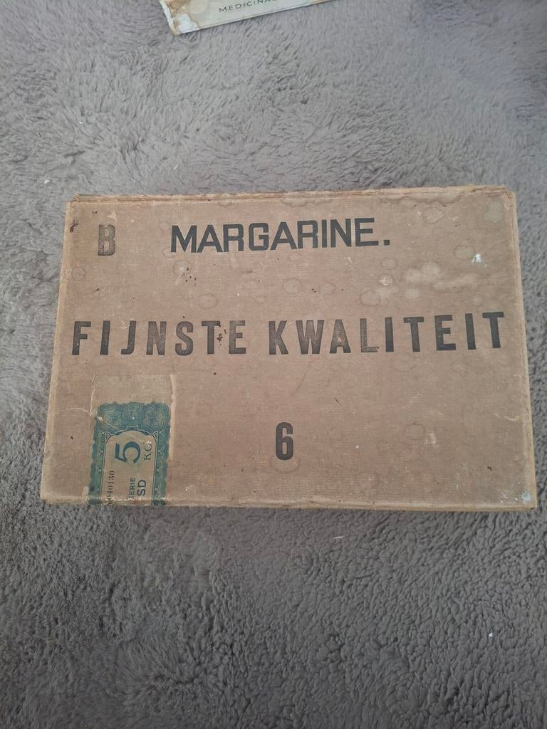 Oude doos margarine, Verzamelen, Merken en Reclamevoorwerpen, Ophalen