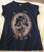 OVS blauw katoenen top t-shirt mandala olifant print maat XS, Blauw, Nieuw, Ophalen of Verzenden, Korte mouw