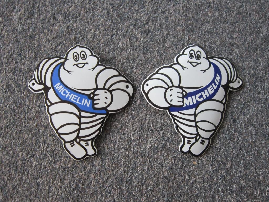 MICHELIN EMAILLE RECLAMEBORDEN, Verzamelen, Ophalen, Zo goed als nieuw, Reclamebord