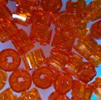 Lego 2x2 round brick, Transparant orange (per 25), Ophalen of Verzenden, Nieuw, Losse stenen, Lego