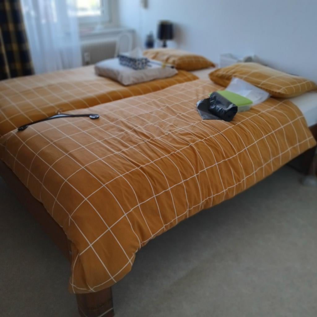 Electric bed, Ophalen, Gebruikt, Eenpersoons, Hout