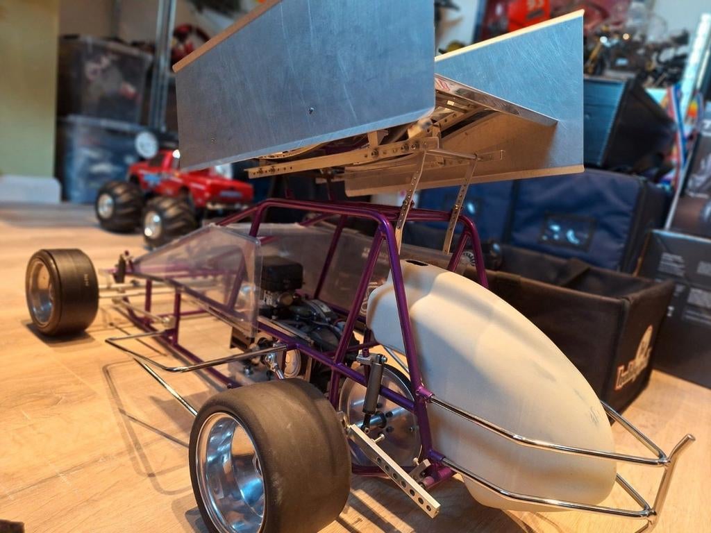 Unieke vintage WCM Sprintcar 1/4 schaal RC, Benzine, Auto offroad, Nieuw, Ophalen of Verzenden