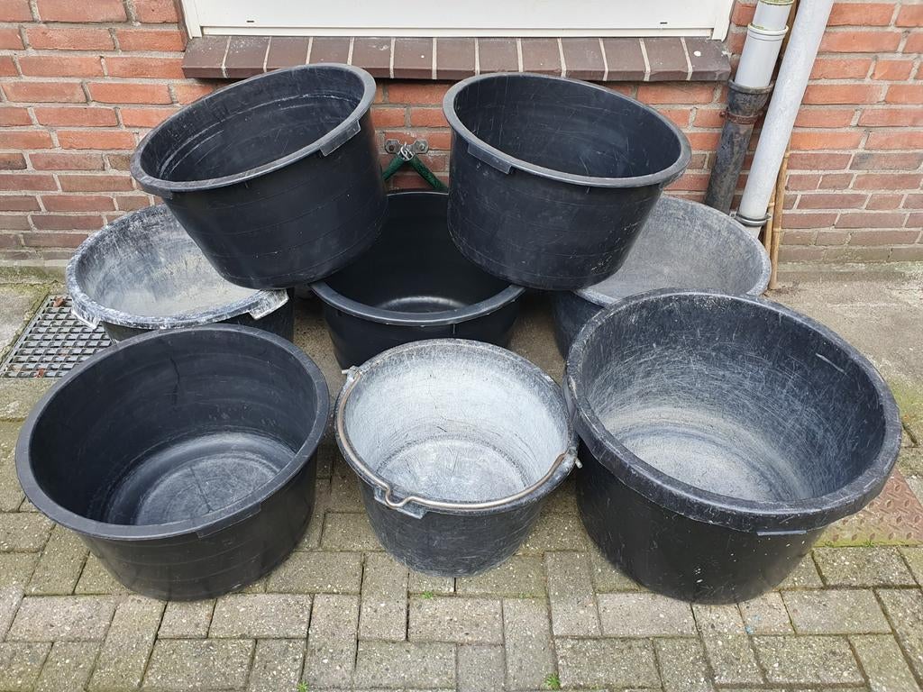 Cementkuipen 85-65ltr 8 stuks, Ophalen, Kunststof, Met handgreep
