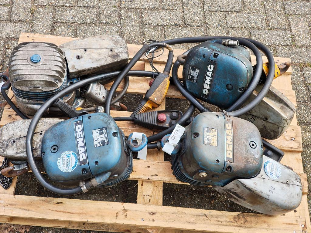 Demag kraan lieren tot 500 kg (totaalprijs), Doe-het-zelf en Verbouw, Lieren en Takels, Niet ingevuld, Gebruikt, Niet ingevuld