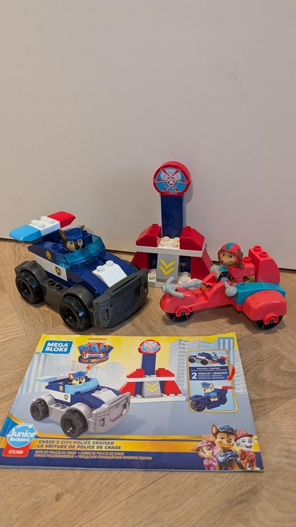 Mega Bloks Paw Patrol Chase's City Police Cruiser Set, Ophalen, Zo goed als nieuw, Megabloks