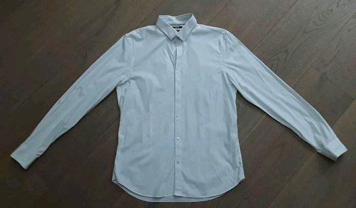 Te koop: Wit overhemd van het merk WE Slim& Stretch Mt: M, Kleding | Heren, Overhemden, Zo goed als nieuw, Halswijdte 39/40 (M)