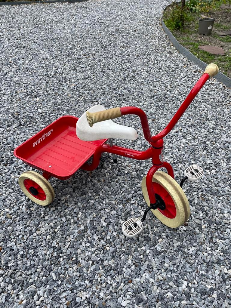 Winther driewieler fiets rood met achterbak, Fietsen en Brommers, Fietsen | Driewielers, Ophalen, Gebruikt
