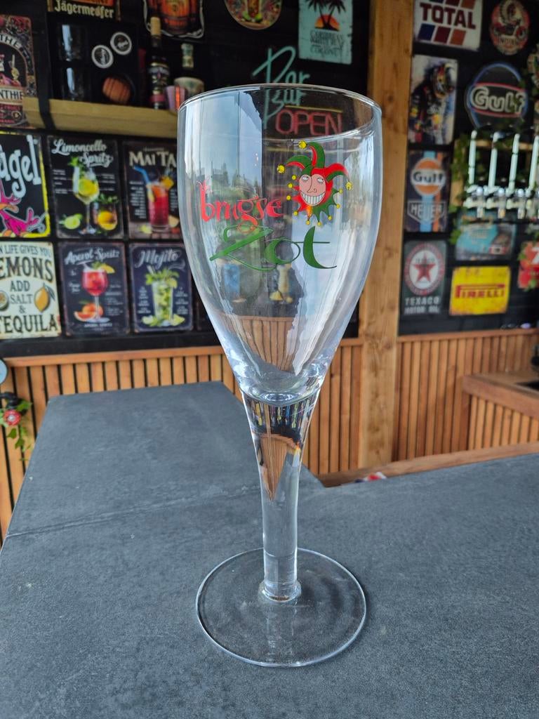 Promotie/display glas Brugse Zot - Collectors item, Ophalen of Verzenden, Zo goed als nieuw, Bierglas