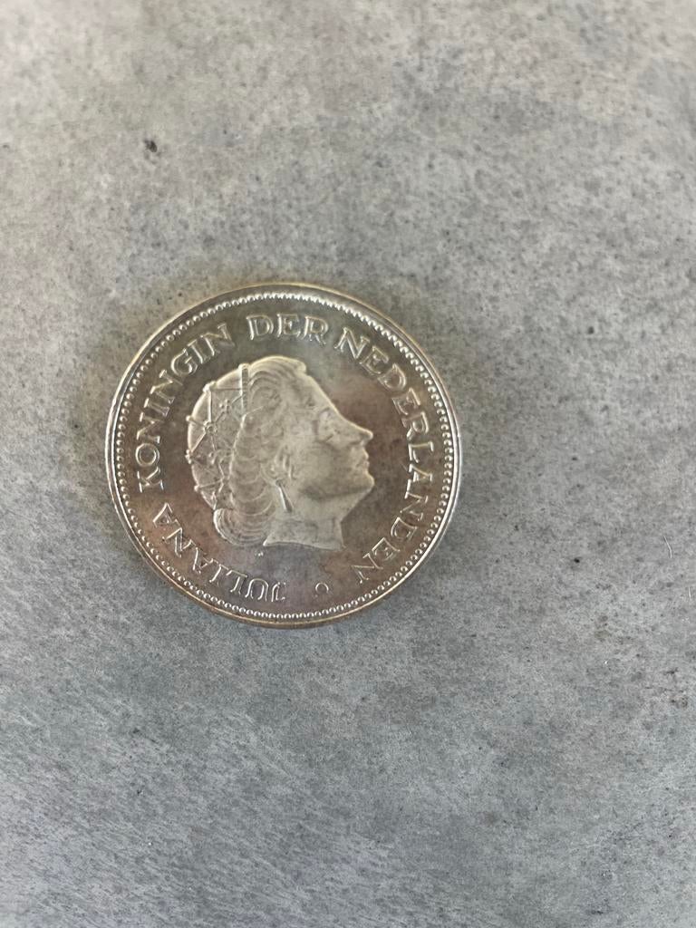10 Gulden Herdenkingsmunt 1945-1970 Juliana Zilver, Koningin Juliana, Zilver, Ophalen of Verzenden, Losse munt