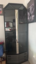 Zwarte kast, Huis en Inrichting, Kasten | Kledingkasten, Ophalen, Gebruikt, Met deur(en), 50 tot 100 cm