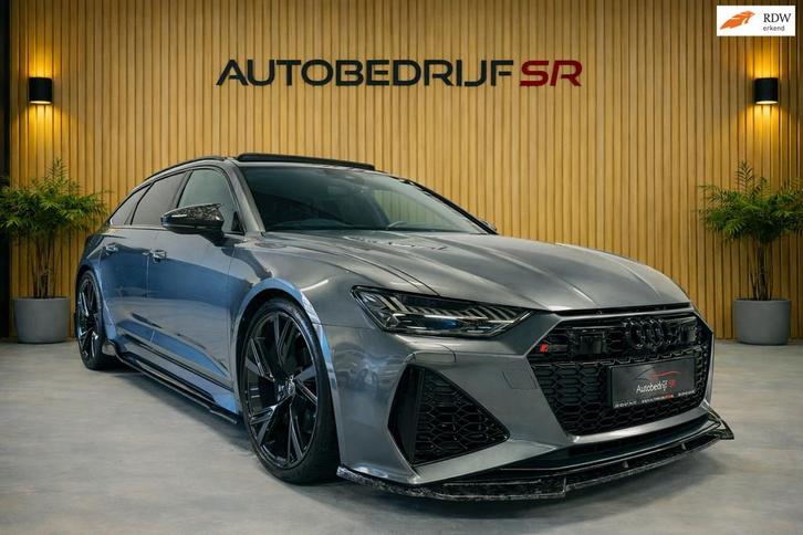 Audi RS6 Avant RS6 TFSI quattro Panoramadak | Carbon Pakket, Auto's, Audi, Bedrijf, Te koop, RS6, 360° camera, 4x4, ABS, Adaptive Cruise Control