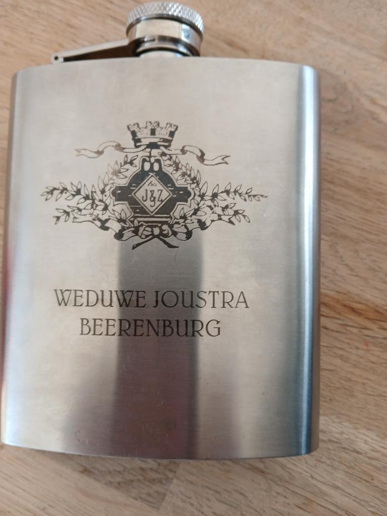 heupfles RVS Weduwe Joustra 7oz ca 200ml, Ophalen of Verzenden, Zo goed als nieuw, Overige typen