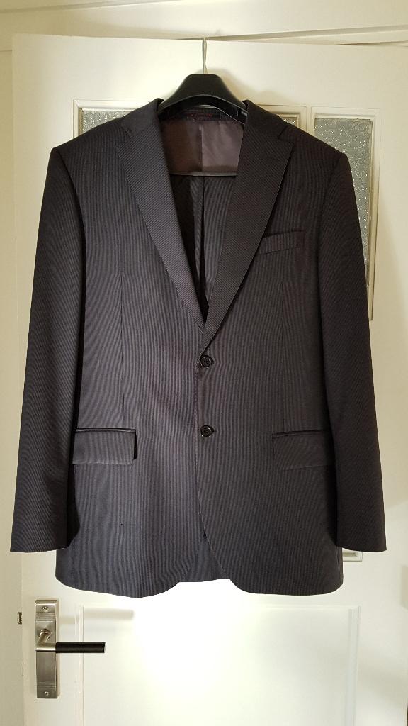 ZGAN: d.grijs gestreept herenkostuum Piet Zoomers mt 106, Kleding | Heren, Maat 52/54 (L), Verzenden, Zo goed als nieuw, Piet Zoomers