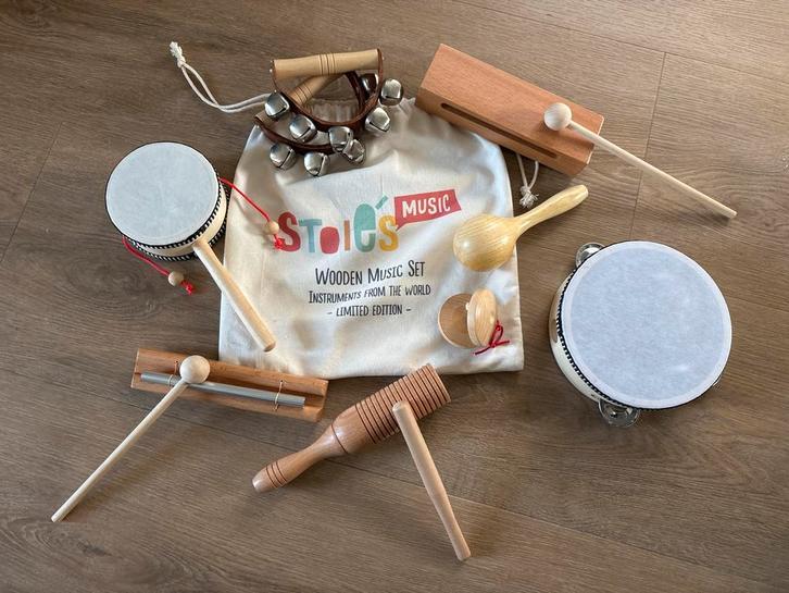 Houten Muziekinstrumenten Set voor Kinderen, Muziek en Instrumenten, Percussie, Zo goed als nieuw, Overige soorten, Ophalen of Verzenden