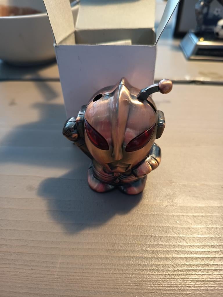 Unieke Koperkleurige Robot Aansteekhouder/Decoratie, Ophalen of Verzenden, Zo goed als nieuw
