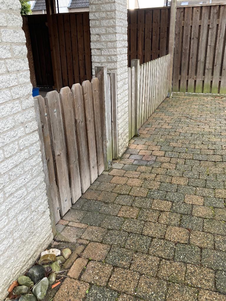 tuinhek poort afscheiding carport, Tuin en Terras, Ophalen, Met poort, Gebruikt, Tuinhek