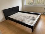Ikea Malm bed 140x200 met lattenbodem, Huis en Inrichting, Slaapkamer | Bedden, Ophalen, Gebruikt, Zwart, Tweepersoons