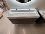 Badkamermeubel 100cm -Grijs essen- keramische wastafel, Wltradingnl@outlook.com, Zo goed als nieuw, Minder dan 100 cm, Oss