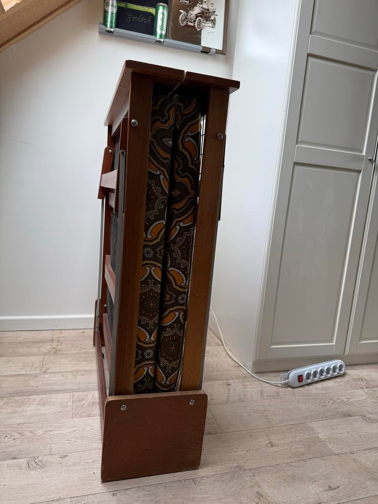 Handig opklapbaar vouwbed met matras, Ophalen, Gebruikt, Eenpersoons, Bruin