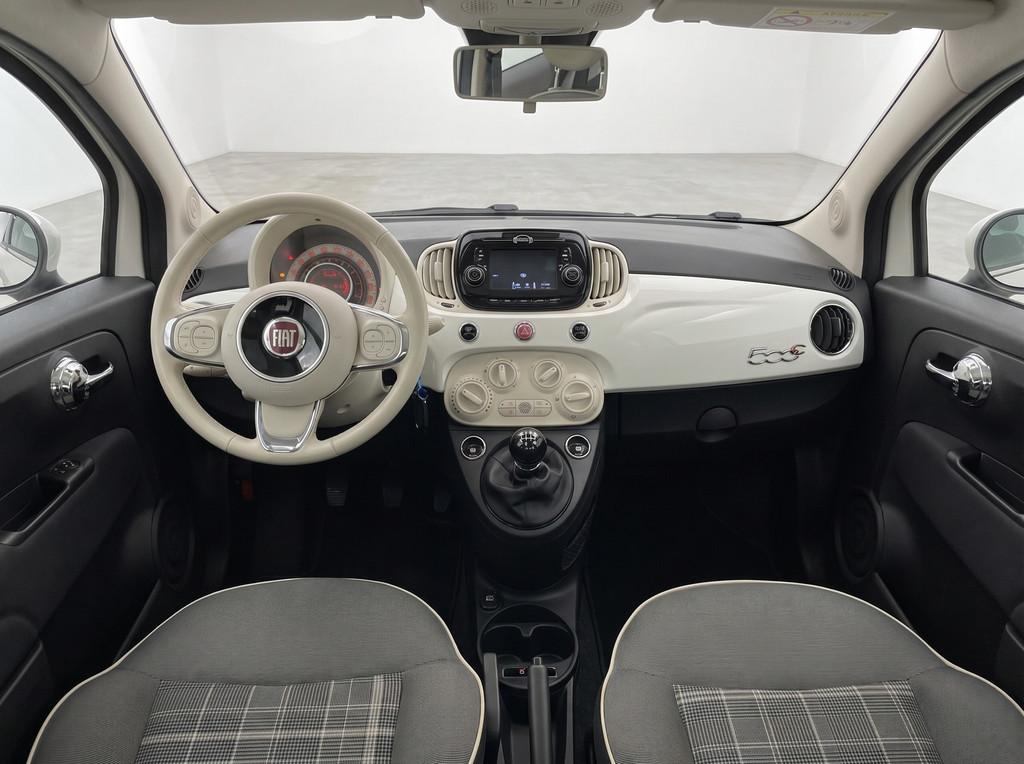 Fiat 500 C 0.9 TwinAir Turbo Lounge|CRUISE|NAVI|LEDER|CABRIO, Gebruikt, Cabriolet, Leder en Stof, Wit