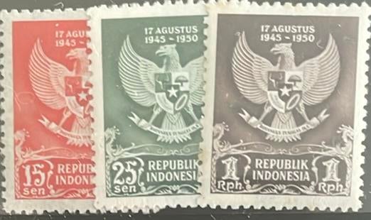Indonesië - ZB64/66 - 1950 - postfris, Ophalen of Verzenden, Zuidoost-Azië