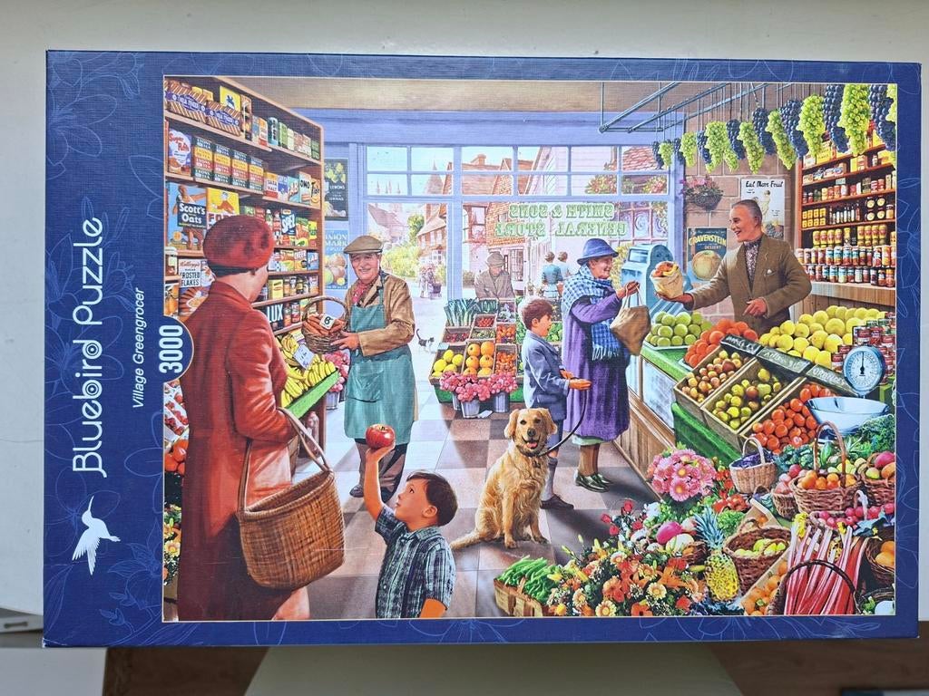 Puzzel nostalgische groenteboer 3000 st, Hobby en Vrije tijd, Ophalen of Verzenden, Meer dan 1500 stukjes, Zo goed als nieuw