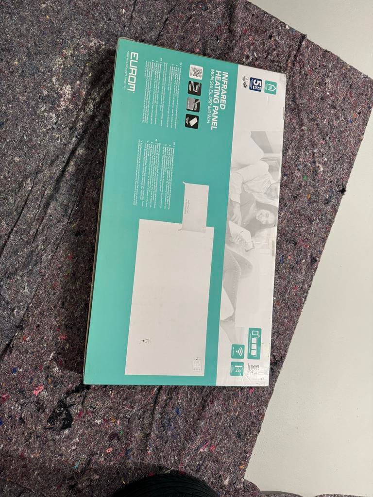 Eurom Mon Soleil DSP 650 Wifi Infrarood Verwarmingspaneel, Ophalen, 30 tot 80 cm, 500 tot 800 watt, Radiator
