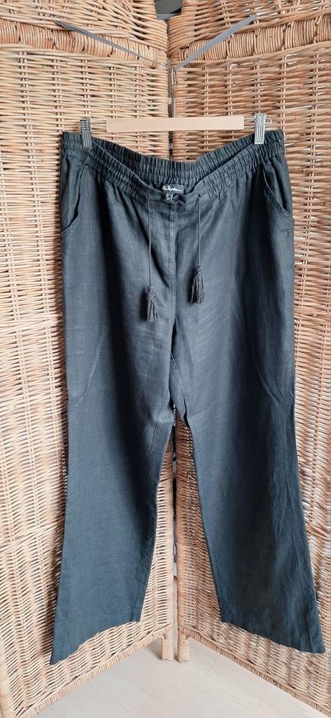 Zwarte linnen broek (Ulla Pupken), maat 46, Ophalen of Verzenden, Zo goed als nieuw, Zwart, Ulla pupken