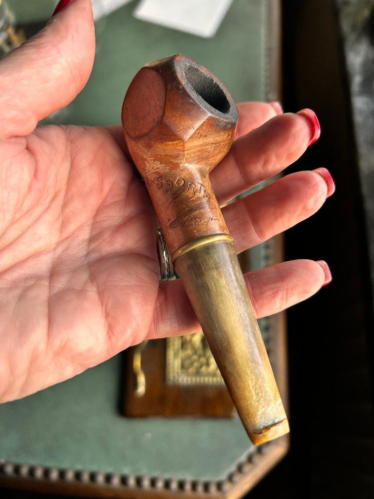 antieke pijpen met houder, Ophalen of Verzenden, Gebruikt, (Water)pijp