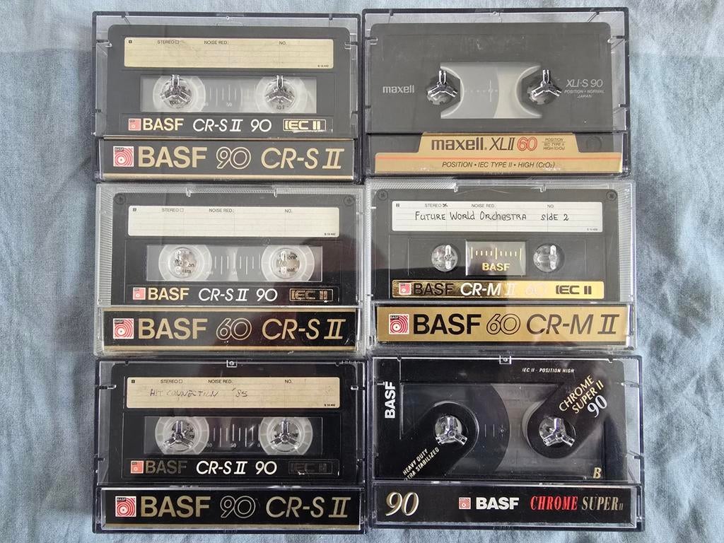 6 Cassettebandjes, Cd's en Dvd's, Cassettebandjes, Ophalen of Verzenden, Zo goed als nieuw, Overige genres, 2 t/m 25 bandjes