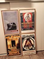 4 muziek posters met lijst, Ophalen of Verzenden, Nieuw, A1 t/m A3, Met lijst