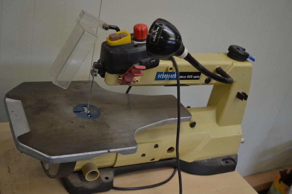 Scheppach figuurzaagmachine, Doe-het-zelf en Verbouw, Gereedschap | Zaagmachines, Ophalen, Figuurzaag, 1200 watt of meer, Scheppach
