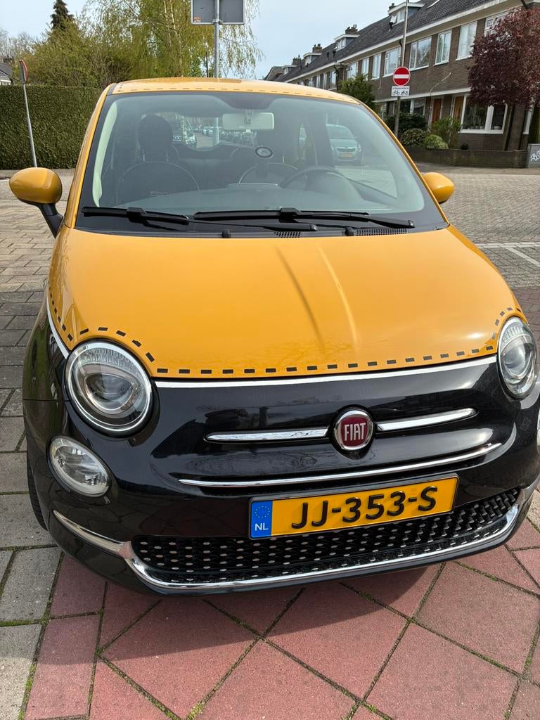 Fiat 500 Twinair Turbo 80pk 2016 Zwart, Voorwielaandrijving, 31 €/maand, Origineel Nederlands, Handgeschakeld