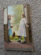 Meisjes met eieren en kippen, Verzamelen, Ophalen of Verzenden