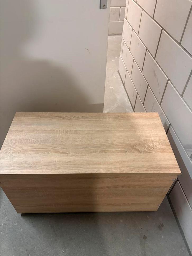 IKEA Speelgoedkist met klep - Licht hout, Huis en Inrichting, Woonaccessoires | Kisten, Zo goed als nieuw, Minder dan 50 cm, 75 tot 100 cm