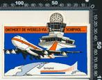 Sticker: Schiphol - Ontmoet de wereld via Schiphol (2), Ophalen of Verzenden, Zo goed als nieuw, Bedrijf of Vereniging