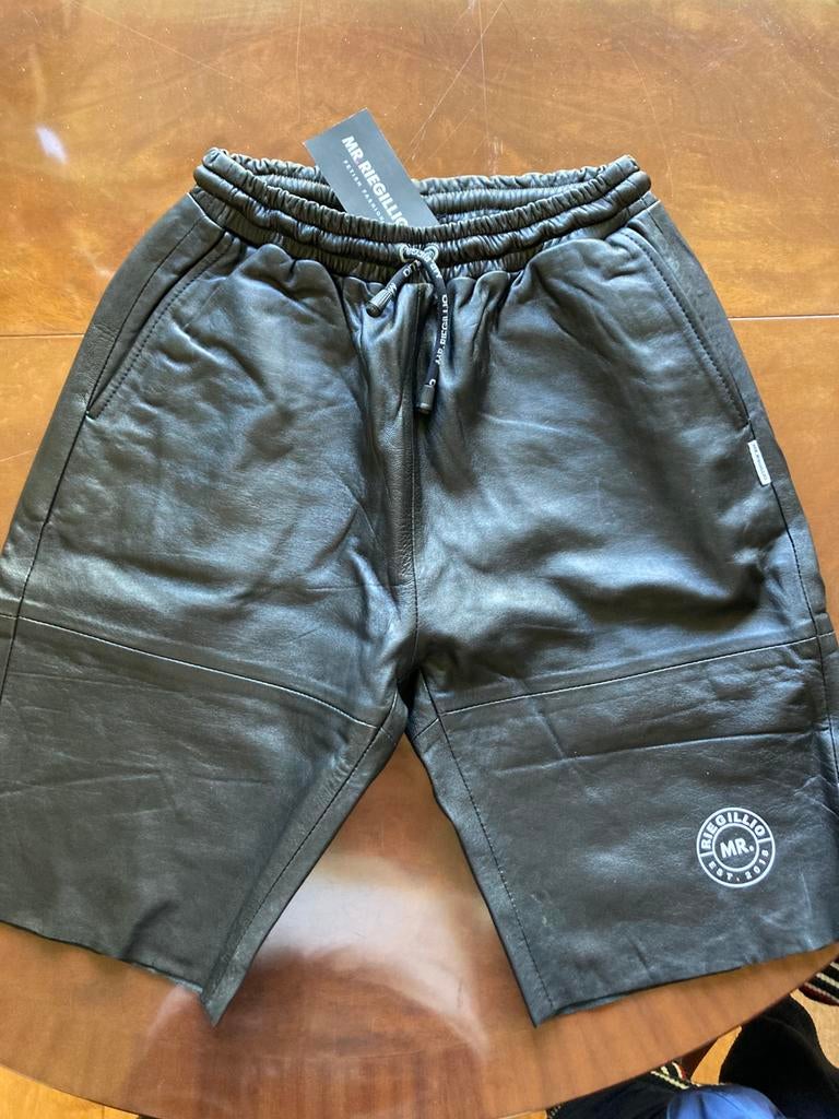 Mr Riegillio nieuwe leren short jeans mt 31 €35,incl verz, Verzenden, Zo goed als nieuw, Blauw, W32 (confectie 46) of kleiner