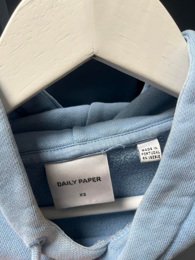 Daily paper hoodie, Blauw, Ophalen of Verzenden, Zo goed als nieuw, Maat 34 (XS) of kleiner